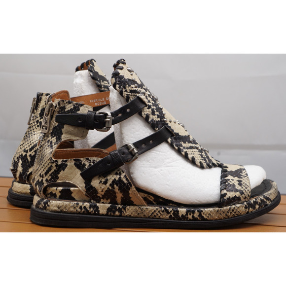 A.S. 98 Gladiator Sandal - Python Print - RARE - Size 40 US 9 - Picture 8 of 14
